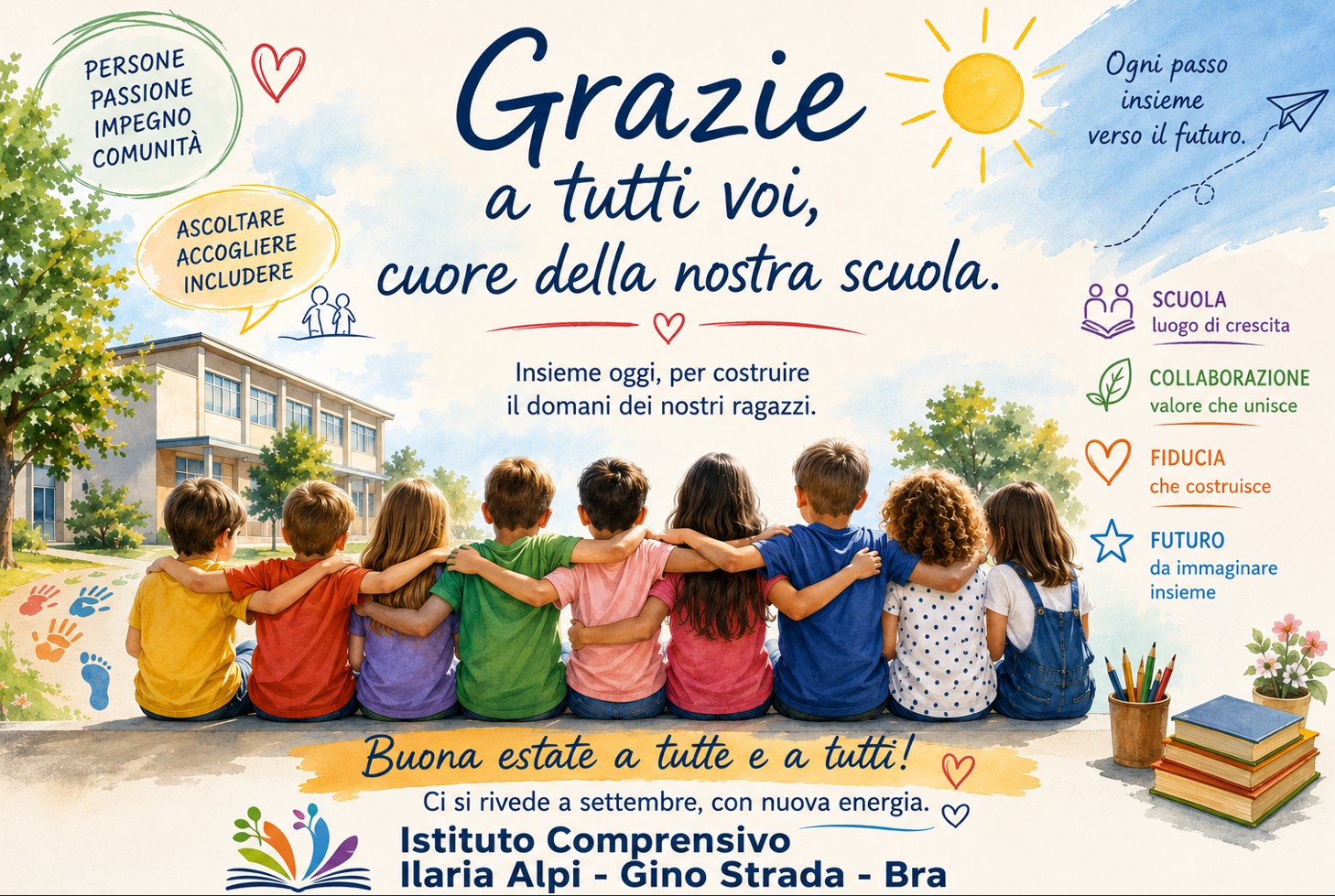 Lettera di ringraziamento a tutta la comunità scolastica